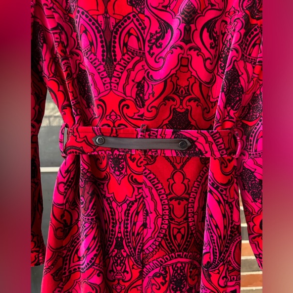 Etcetera hot pink and red velvet jacket size 4 - Picture 8 of 10